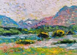 Meadow in Alt-Aussee by Karl Stark, 1999, oil on canvas, sold Mar 2015
