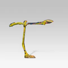 Franz West, Untitled, 1982/83, wire; various materials; gauze; gold leaf. Painted by Eugenia Rochas.