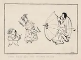 Paul Flora, Political cartoon, mixed lot 13 sheets: January until August