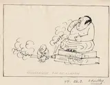 Paul Flora, Political cartoon, mixed lot 13 sheets: January until April