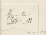 Paul Flora, Political cartoon, mixed lot 13 sheets: September until December