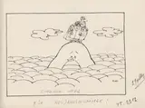 Paul Flora, Political cartoon, mixed lot 13 sheets: January until April