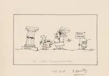 Paul Flora, Political cartoon, mixed lot 13 sheets: South Tyrol and Austria