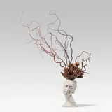 Leherb, Porcelain bust with twigs, Porcelain with twigs and flowers