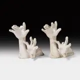 Leherb, Mixed lot: plaster cast hands (2 pairs), plaster