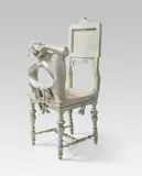 Leherb, Chair sculpture "Para"  for the play "Pater Noster, mixed media (fragments of a chair, plastic, plaster), painted