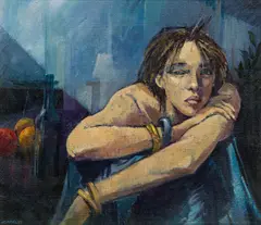 Romeo Capalti, Incertezza, oil on canvas