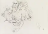 Leherb, Untitled, pencil on cardboard; unframed