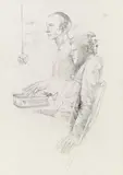 Leherb, I love Hiroshima, pencil on cardboard; unframed