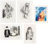Leherb, Mixed lot of 5 prints, prints; unframed