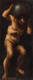 attributet to Francesco Rosa, Atlas, oil on canvas