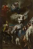 Saint Nicholas and Saint Martin by circle of Franz Anton Maulbertsch, oil on canvas, sold Jan 2015