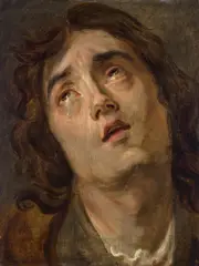 circle of Anthonis van Dyck, Head Study, c. 1650, oil on canvas