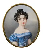 Ferdinand Georg Waldmüller, Young woman in a blue dress