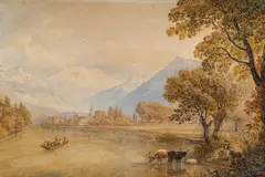 Rudolf Müller, View of "Thunersee, watercolour on paper