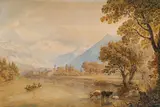 Rudolf Müller, View of "Thunersee, watercolour on paper