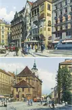 Richard Pokorny, Vienna, "Rauchfangkehrerkirche" and "Neuer Markt, watercolour on paper