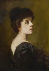 Theodor Josef Ethofer, Portrait of a lady, oil on canvas