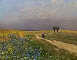 Hans Wilt, Summer day, Oil on canvas on cardboard
