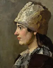 Juliusz Zuber, Mixed lot: 4 paintings - 2 landscapes and 2 portraits, oil on canvas; oil on panel; chalk on paper