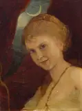 Gabriel von Max, Portrait of a girl as Diana, oil on panel