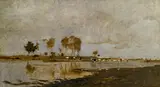 Eugen Jettel, Dutch landscape, 1872, oil on canvas