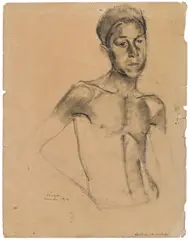 Franz Wiegele, Aktstudie (Araberbub), 1914, pencil on paper