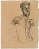 Franz Wiegele, Aktstudie (Araberbub), 1914, pencil on paper