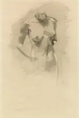 Franz Wiegele, Female torso, pencil on paper
