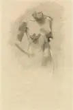 Franz Wiegele, Female torso, pencil on paper