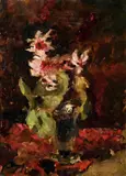 Edmund Pick-Morino, Still life with flowers, oil on canvas