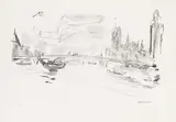 Houses of Parliament II by Oskar Kokoschka, 1967, lithograph on paper, sold Jan 2015