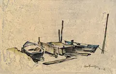Leopold Hauer, Mixed lot: eight studies, drawing ink, watercolour on paper; unframed