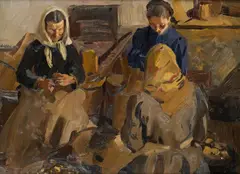 Women peeling potatoes by Ferdinand Andri, 1896, oil on panel, sold Jan 2015