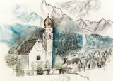 Josef Dobrowsky, Mixed lot: two drawings, chalk on paper and pencil, drawing ink on paper; unframed