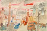 Kurt Moldovan, London, 1971, watercolour on paper
