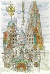 Michael Coudenhove-Kalergi, Mixed lot: four works on paper, 1967-1984, mixed media on paper; unframed