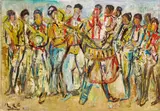 Rudolf Raimund Ballabene, Hungarian musicians, oil on canvas