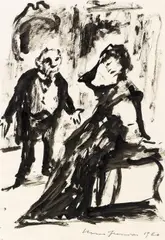 Hans Fronius, Mixed lot: eight drawings, 1958-1963, charcoal on paper and drawing ink on paper; unframed