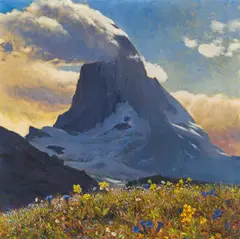 Anton Filkuka, View on the Matterhorn, oil on canvas