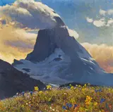 Anton Filkuka, View on the Matterhorn, oil on canvas