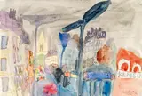 Kurt Moldovan, London, 1971, watercolour on paper
