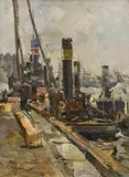 Carl Fahringer, Harbour scene