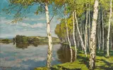 Alois Kalvoda, Landscape with birches