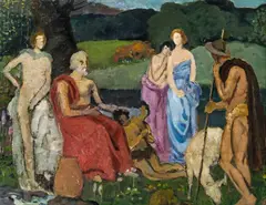Karel Špillar, Mythological scene, oil on canvas