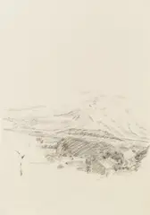Untitled (landscape) by Joannis Avramidis, pencil on paper; unframed, sold Jan 2015