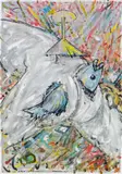 Fisch im Fleisch by Christian Ludwig Attersee, 1984, oil on paper, sold Jan 2015