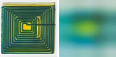 Net" (diptych) by Thomas Baumann, 2002, oil on canvas and digital print on aluminium, offered Jan 2015