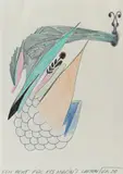 Ernst Caramelle, Geh Dicht für Ros Marin's Garten, 1980, mixed media on paper