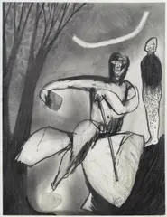 Mario Dalpra, Untitled, 1988, pencil and charcoal on paper; unframed